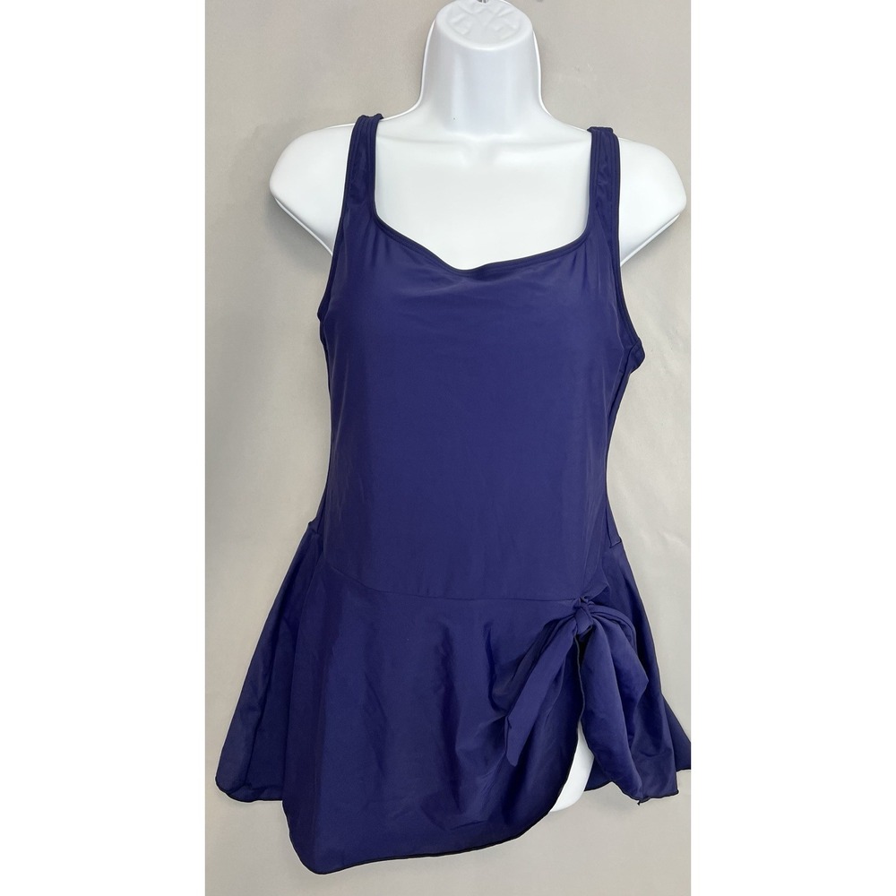 Eomenie Swimdress One Piece Swimsuit Size Large Navy‎ Blue Women's NWT
